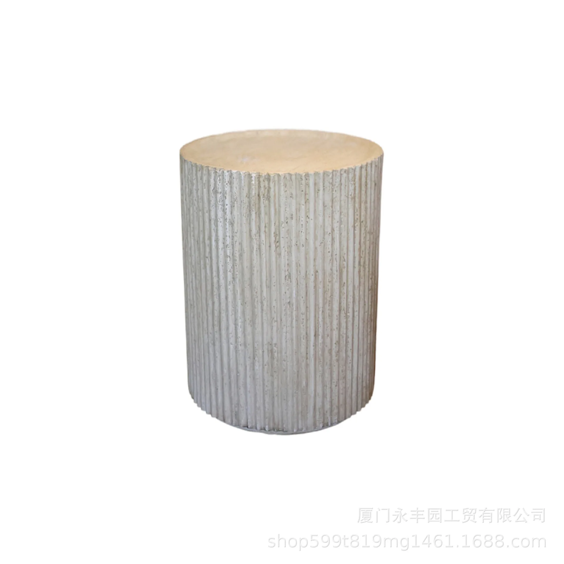 Roman column round sofa side few living room corner few design imitation cave stone table side few classic