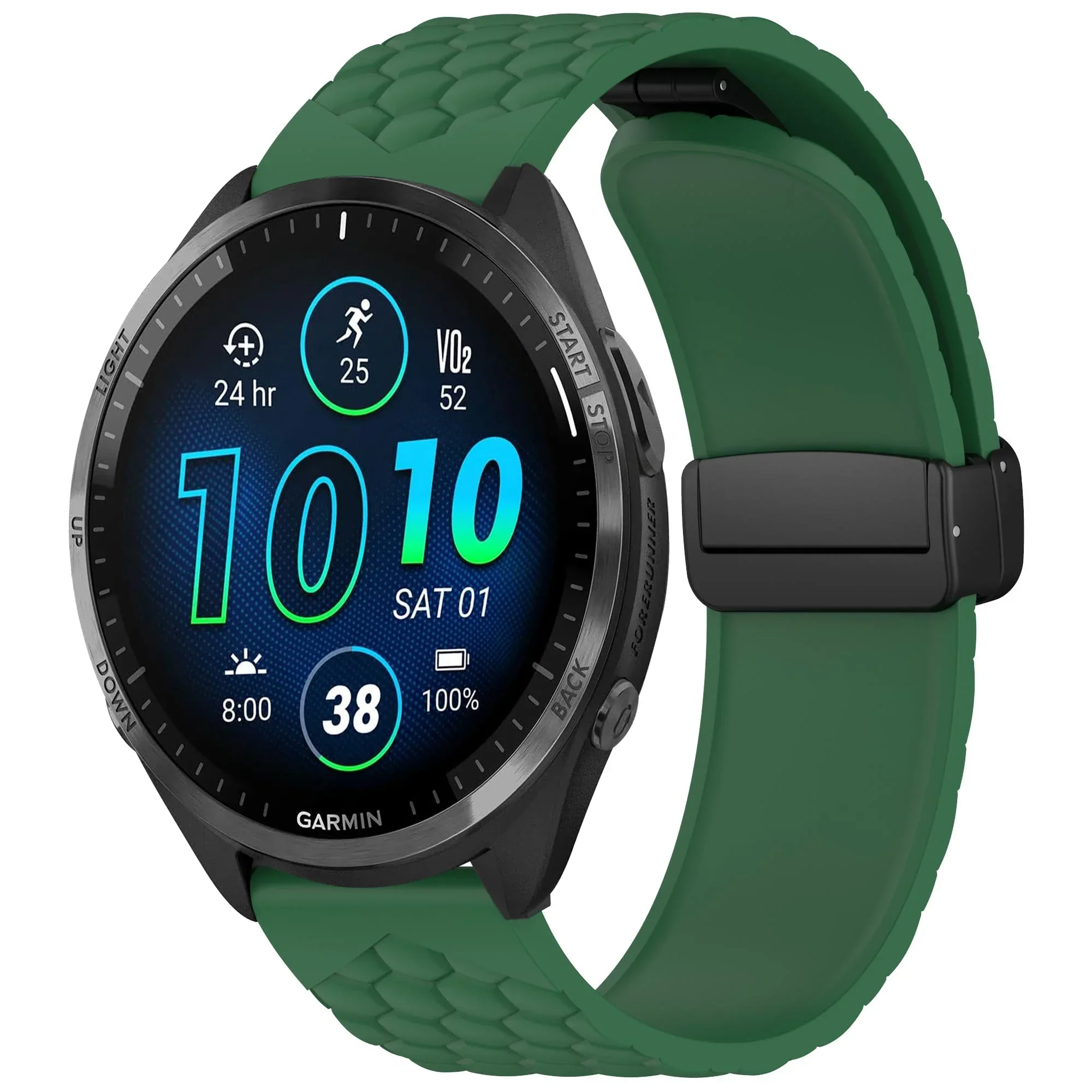 Cinturino ufficiale da 22 mm per Garmin Forerunner 265 745 255 Bracciale con cinturino musicale Vivoactive 4 Venu 2 3 Sostituzione cinturini in silicone