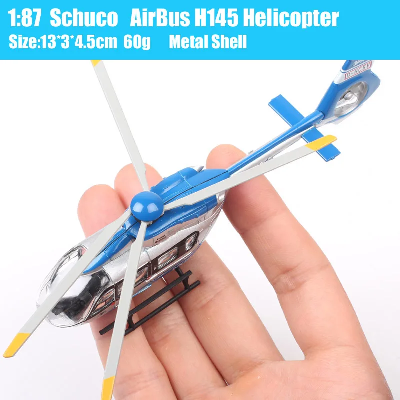 1:87 Schuco AirBus H145 Helicopter Eurocopter Diecasts & Toy Vehicles Metal Aircraft German Polizei Plane Model D-HCBV Miniature