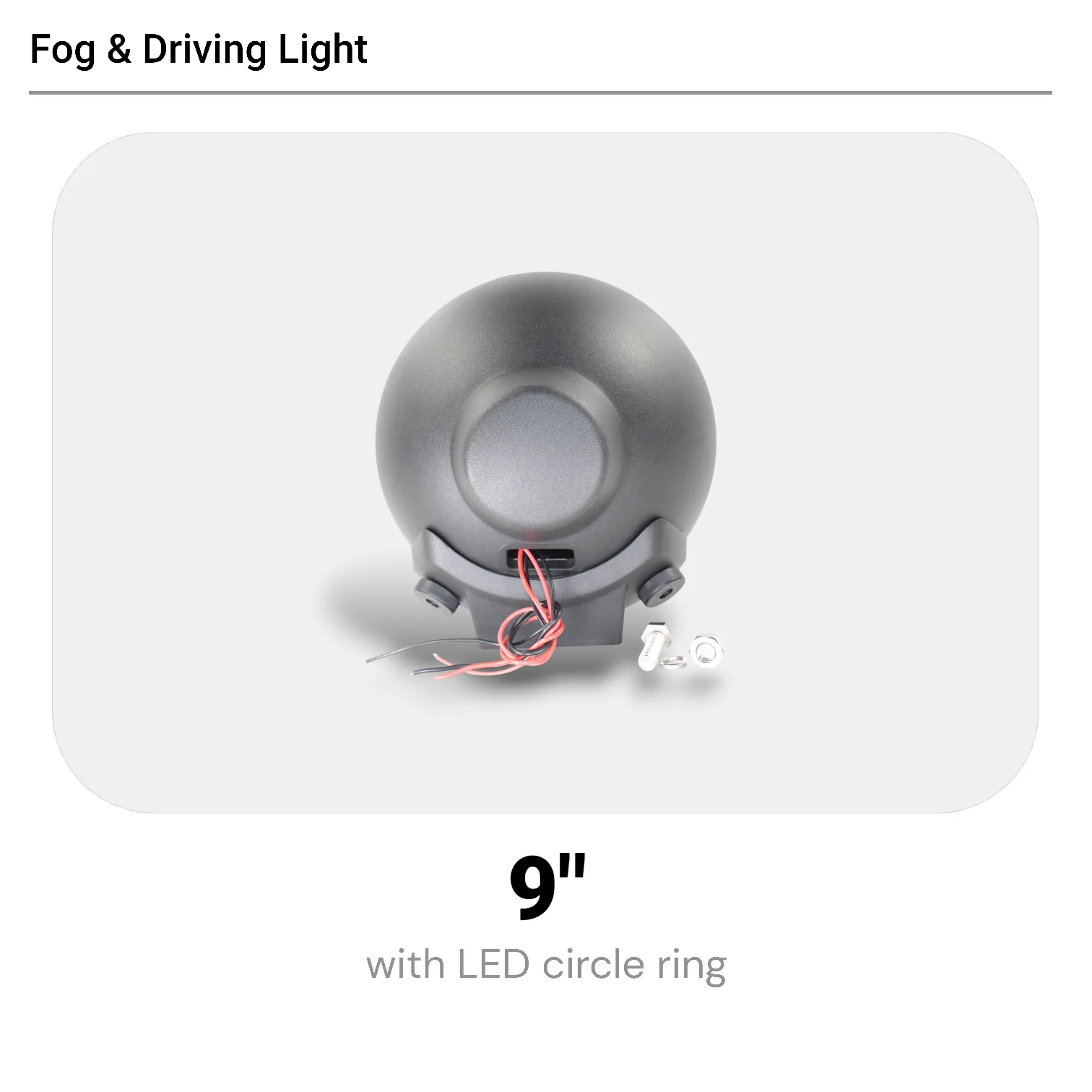 1PC Diameter 220mm Clear Glass Lens 24V70W H1 LED Ring Fog Light Black Aluminum Housing  For Truck Offroad Pickup