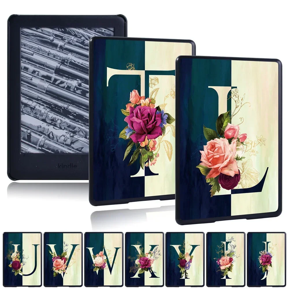 

For Kindle Tablet Case Paperwhite 1/2/3/4/Kindle 8th 2016/Kindle 10th Gen 2019 Shockproof Half Letter Print Plastic Back Shell