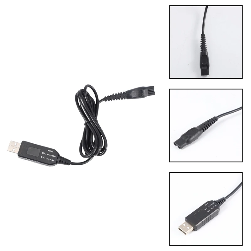 Charger For  Shaver,15V USB Charger Charging Cable Power Cord For  Norelco Oneblade QP6520 QP6510