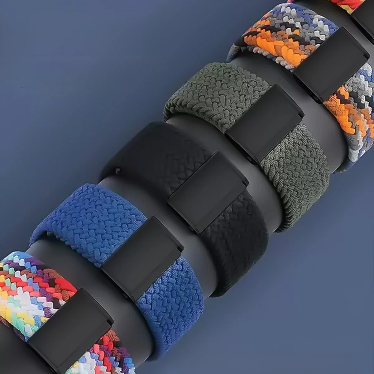 Pulseira de nylon com fivela dobrável magnética para pulseira elástica de tecelagem trançada T-Rex3 para Amazfit T-Rex / T-Rex 2Ultra Smartwatch Band