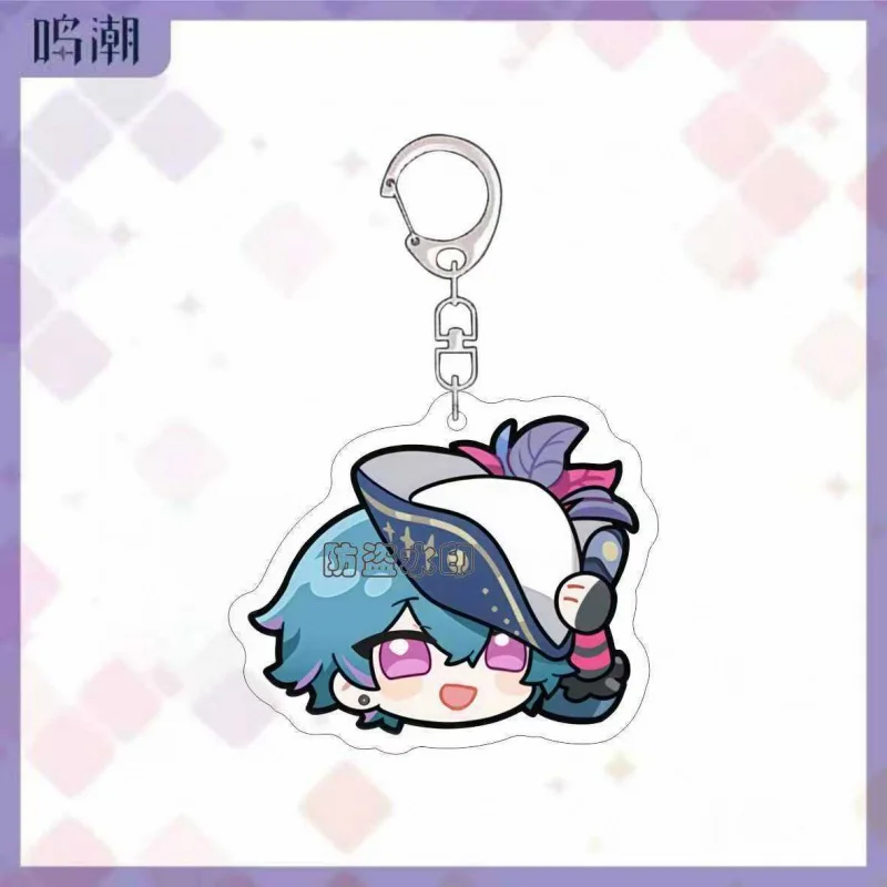 جديد Wuthering موجات المفاتيح Changli XiangLiYao Camellya ندبة Geshulin لطيف الكرتون أنيمي قلادة حلقة رئيسية ظهره مجوهرات هدية