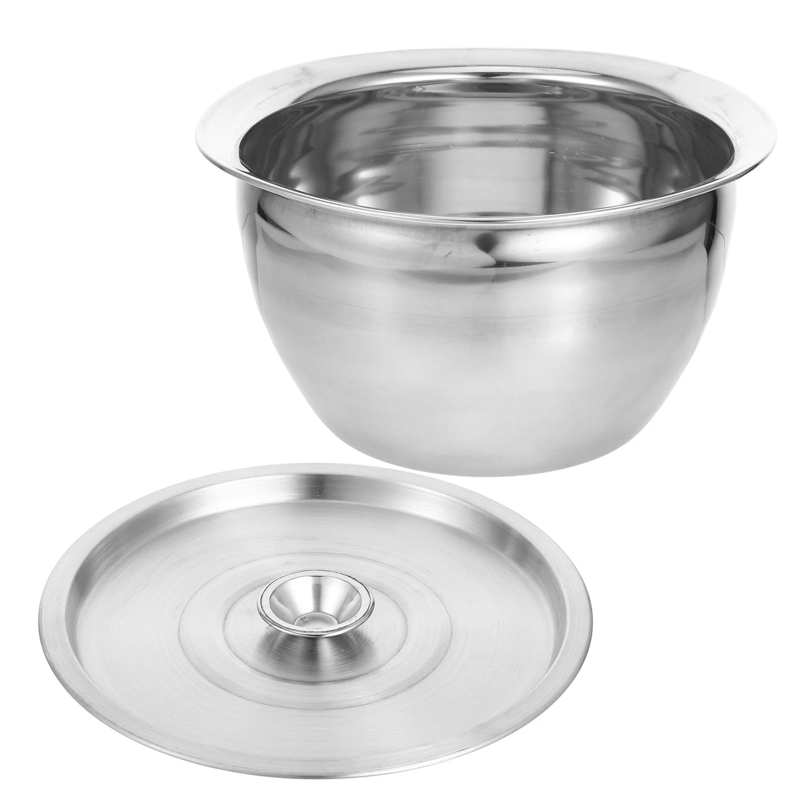 

Stainless Steel Oil Container With Lid Deep Mixing Bowl For Kitchen Storage Cooking Baking Soup Prep Bowls Set