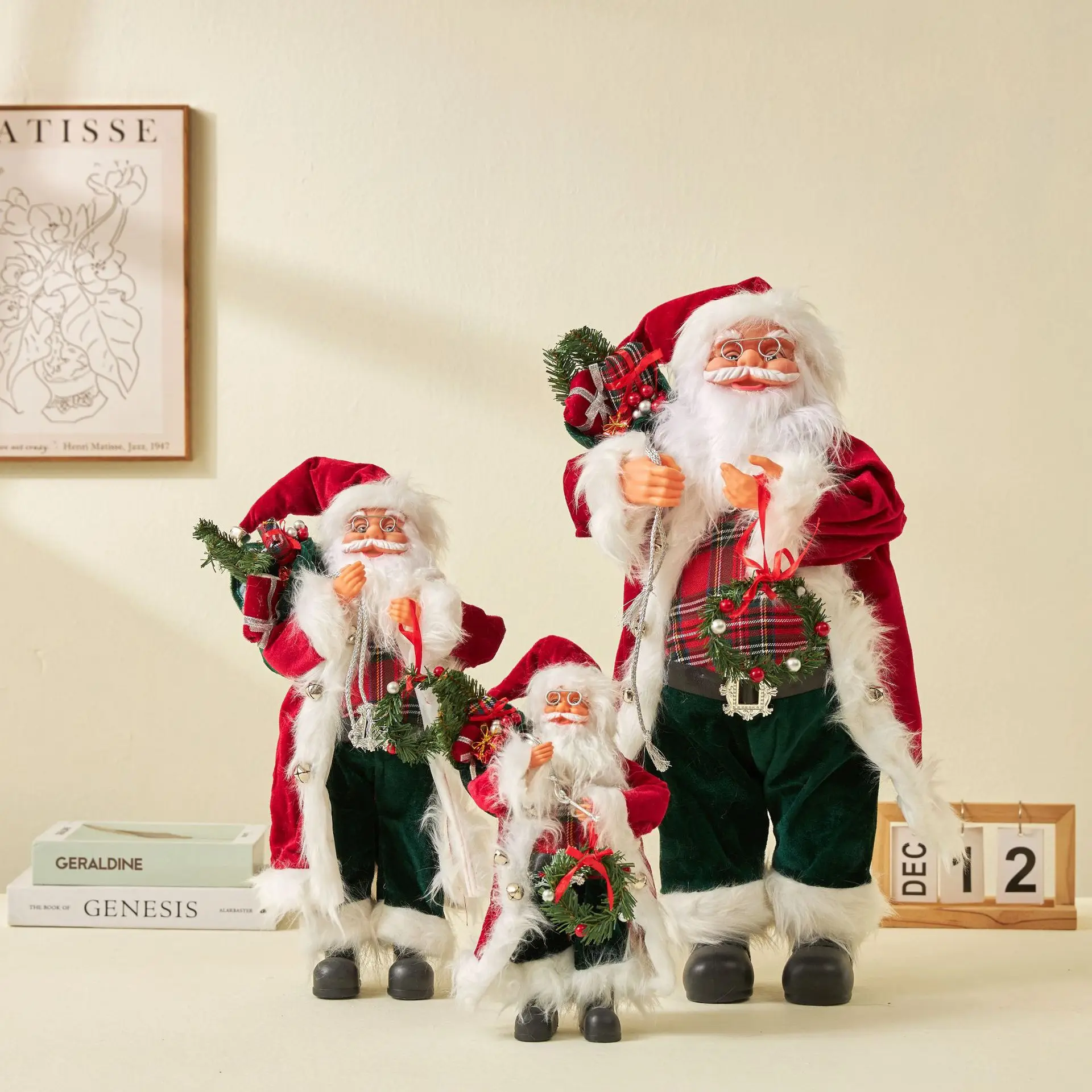 

60cm New red Santa Claus snowman deer navidad decoración 2023 home christmas tree decorations new Christmas home decoración gift