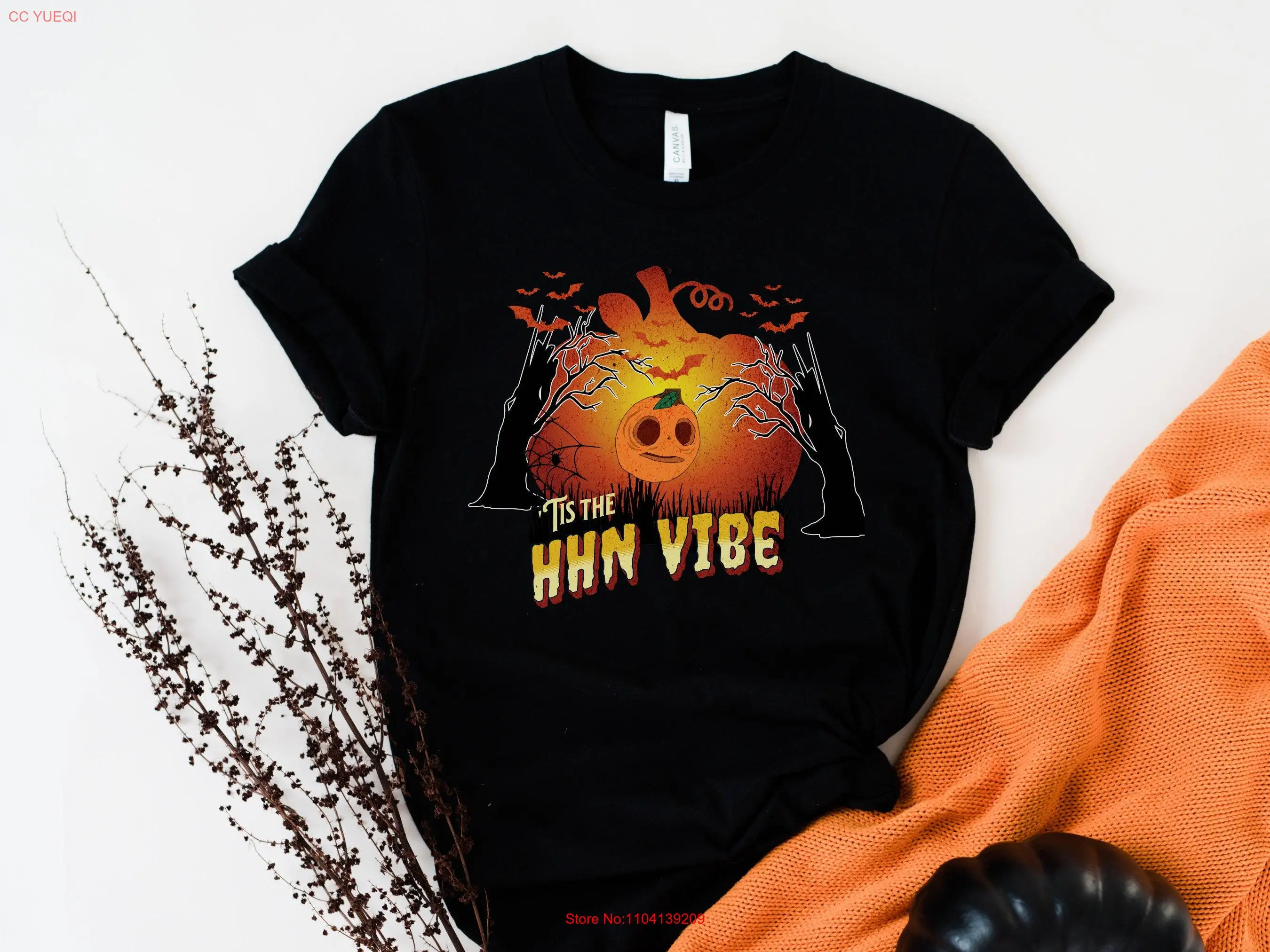 تي شيرت الهالوين الرعب HHN 2023 المشاعر اليقطين ليل بو هدية أسطورية عالمية بأكمام طويلة أو قصيرة #1