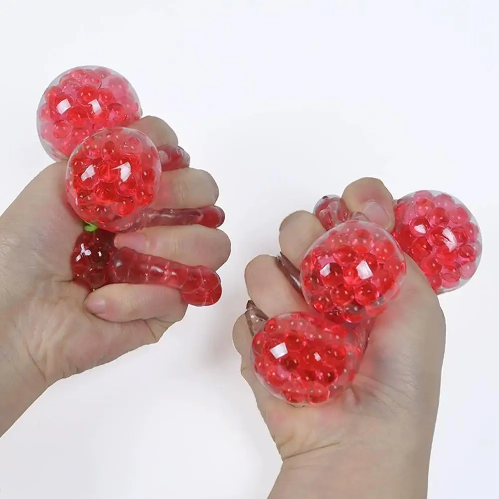 1/2/3 Stück Kristall-Erdbeer-Stressabbau-Spielzeug TPR Quetschball Dehnbares Fidget-Spielzeug Lustiges Anti-Stress Sensorisches Spielzeug – Detail 12