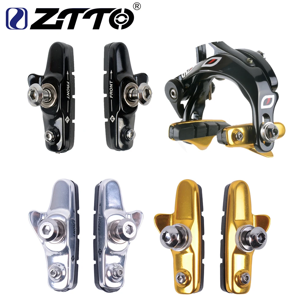 

1 Pair ZTTO Road Bicycle Brake Pads Durable Silent Rubber Brake Brake Holder Pads Block Braking Holder Shoes Cycle Brake Hoof