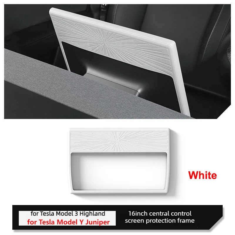 Pour Tesla Model Y L Juniper 2026, cadre de protection d'écran de console centrale de 16 pouces, ban