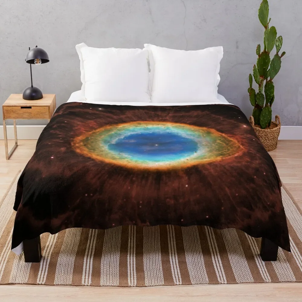 Ring Nebula (no text only pic) Throw Blanket Thermal Bed Fashionable Extra Large Throw Blankets