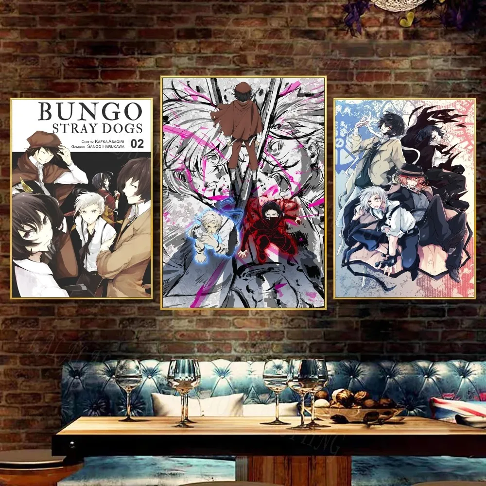 1pc-Manga-Bungo-Stray-Dogs Poster Wall Art Home Decor Room Decor Digital Painting Living Room Restaurant Kitchen Art