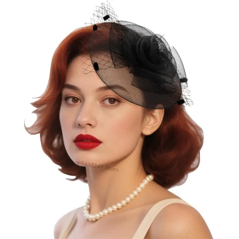 Elegant Lightweight Mesh Hair Clip Headdress For Women Girls Gentle Non Slip Headwear Comfortable Head Accessories