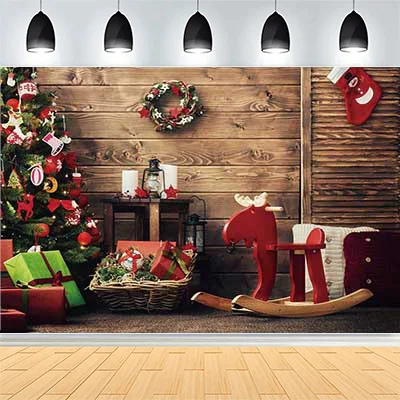 Winter Merry Christmas Festive Windows Photography Background Snowflakes Birthday Party New Year Photo Studio Backdrops CD-19