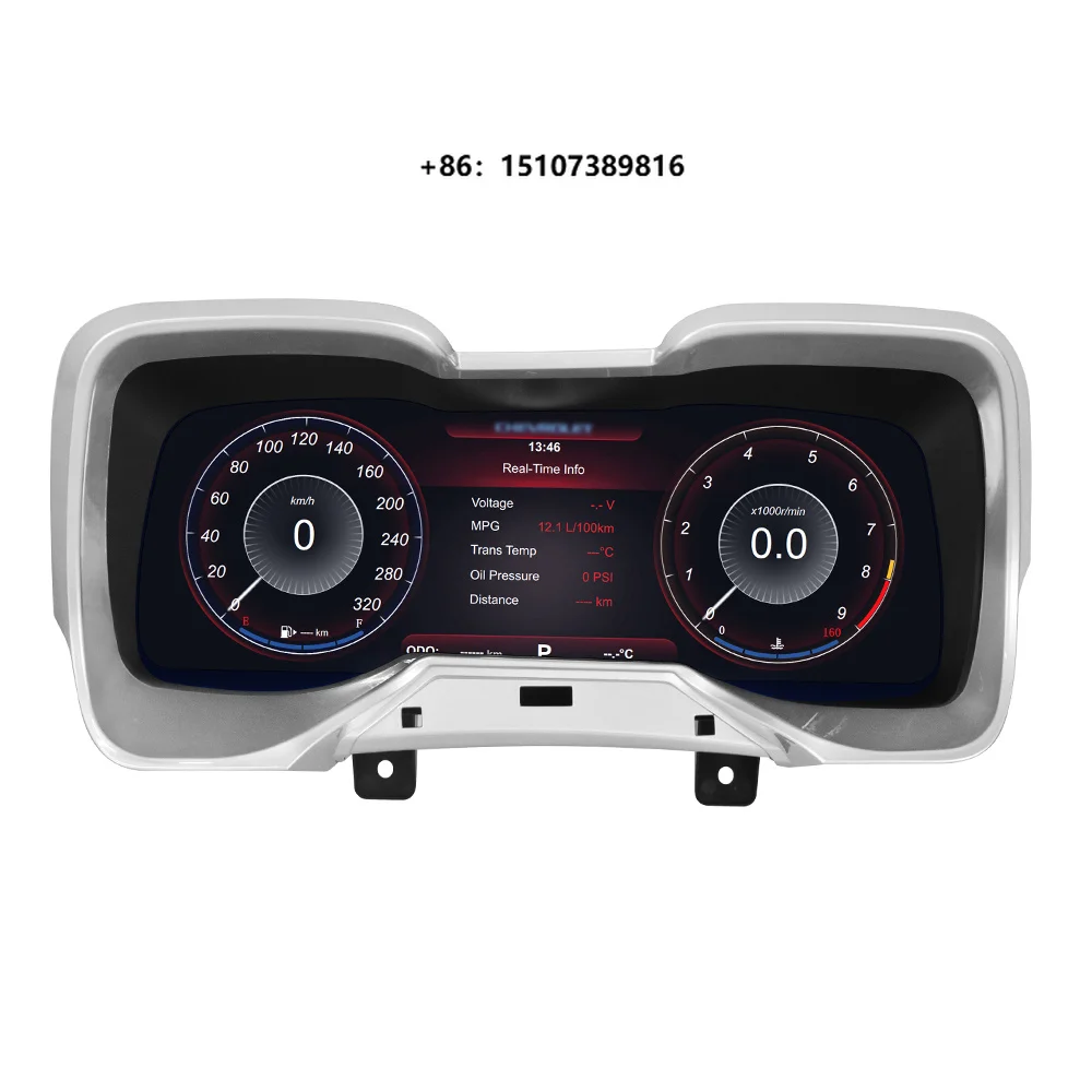 Dashboard for Chevrolet Camaro 2010 2011 2012 2013 2014 2015 Digital Cluster Entertainment Speed Screen Car Dashboard Stereo