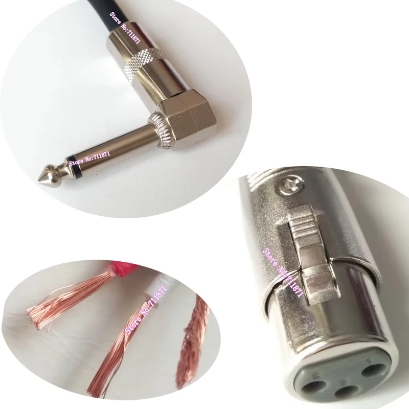 90 Degree Elbow 1/4 TS 6.35 Male 3Pin XLR CANNON Female Audio Line Wire Right Angle Mono 6.35 Male XLR Female Audio Cord Cable