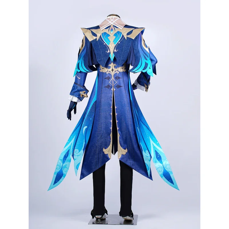 ROLECOS Genshin Impact Fontaine Neuvillett Cosplay Costume Ordainer of Inexorable Judgement Uniform Halloween Men Outfit