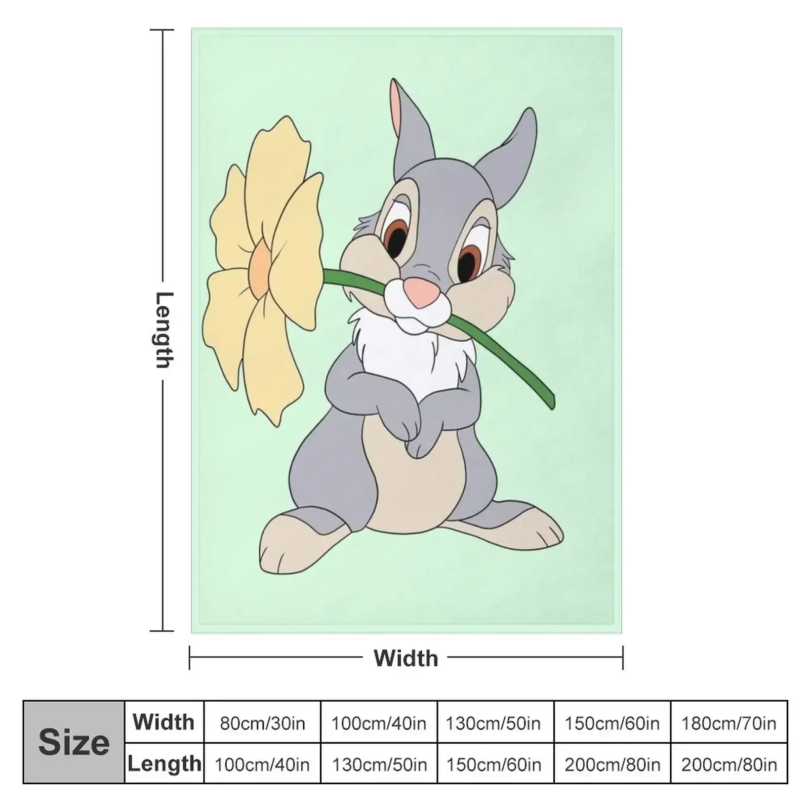 cute bunny with flower in its mouth Throw Blanket christmas gifts wednesday Sofa Blankets