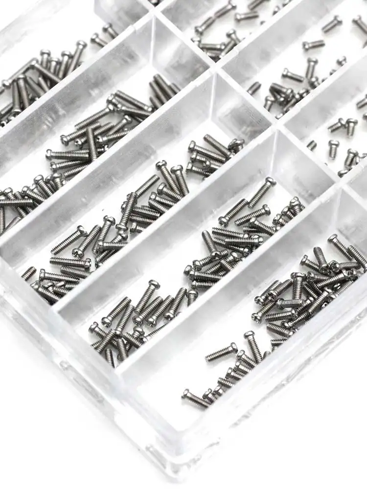 500pcs/Set Sunglasses Eyeglasses Repair Kit M1.2*1.6-6.0mm Tiny Screws with Screwdriver for Watch Clock Spectacle Eyewear Repair