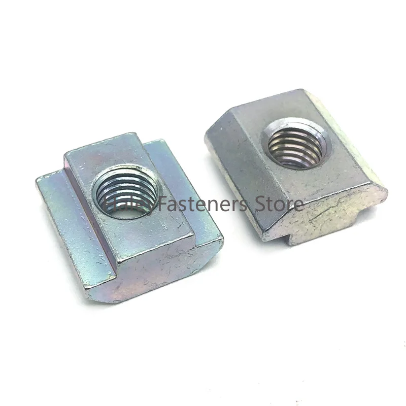 10 20 50 100pcs M3 M4 M5 M6 M8 T Block Square nuts T-Track Sliding Hammer Nut for Fastener Aluminum Profile 2020 3030 4040 4545