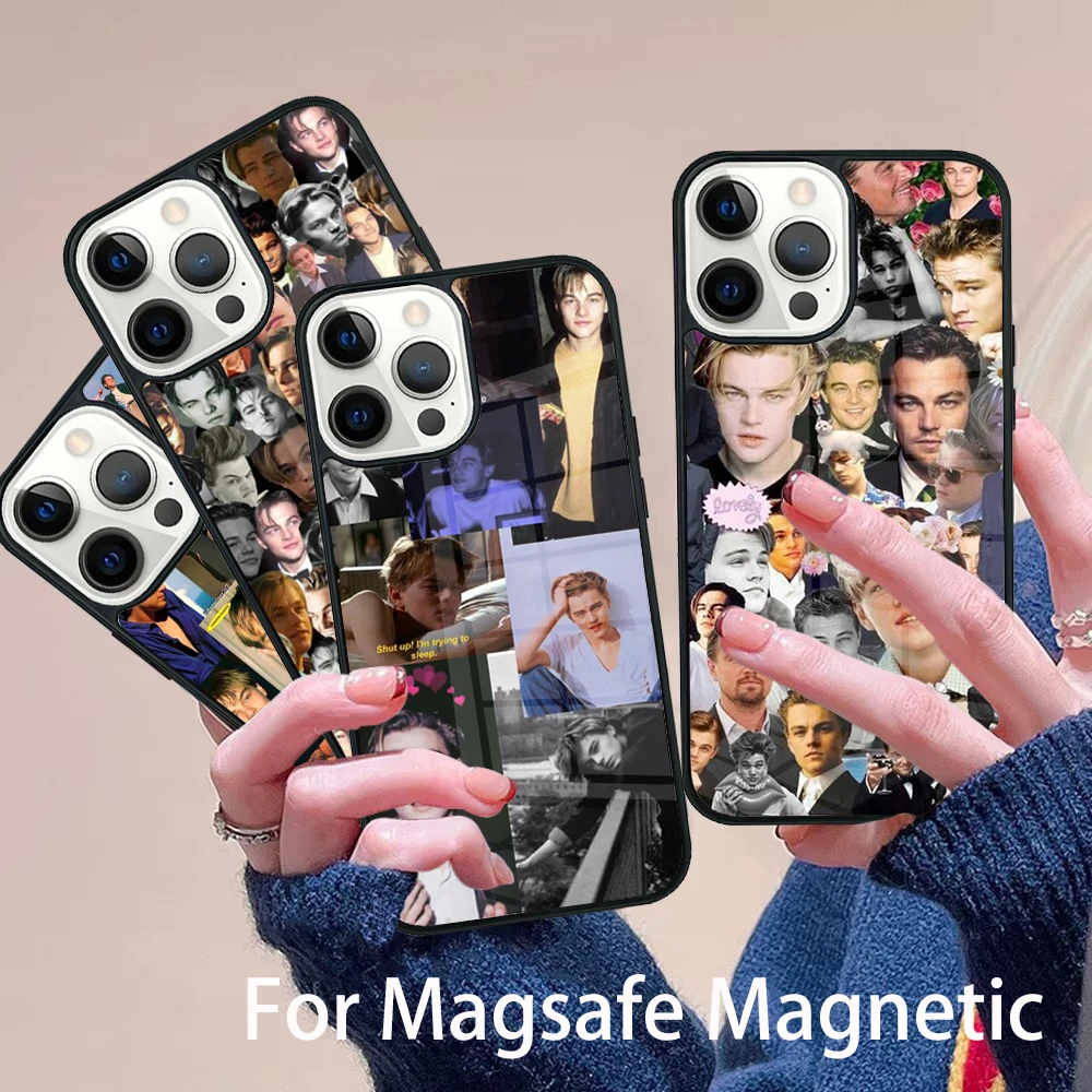 

Leonardo DiCaprio Phone Case Magesafe Magnetic Wireless Charge Cover For IPhone 16 11 12 13 14 15 Pro Max Plus Mini