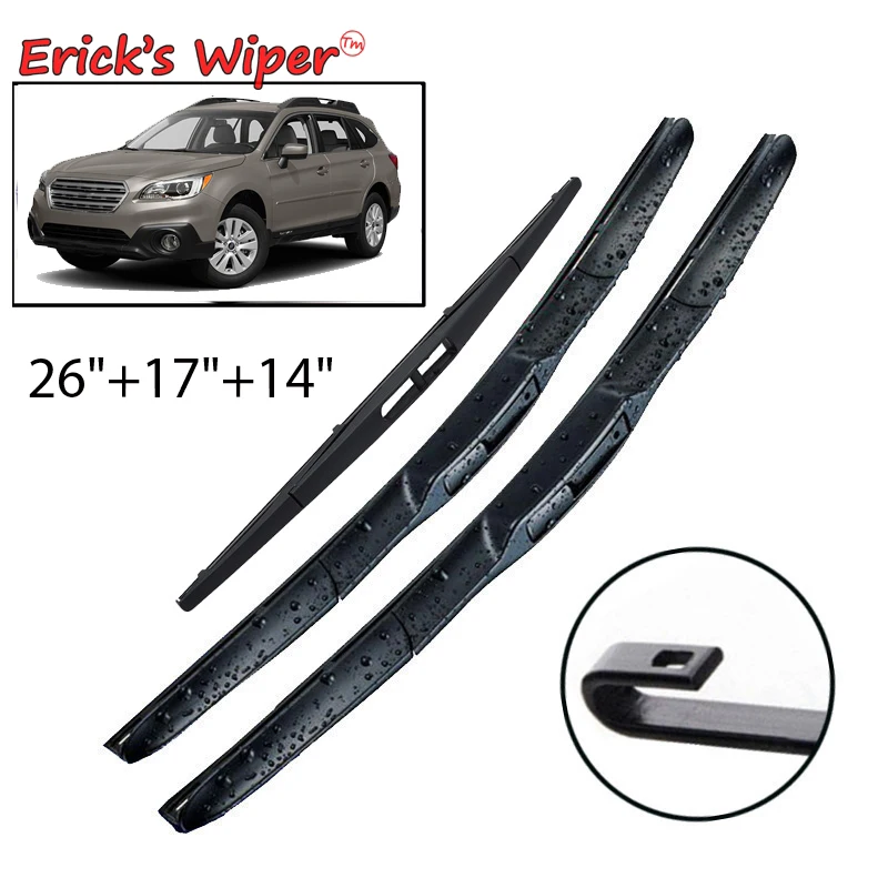 Erick's Wiper LHD Front & Rear Wiper Blades Set For Subaru Outback MK5 2014 - 2019 Windshield Windscreen Window 26