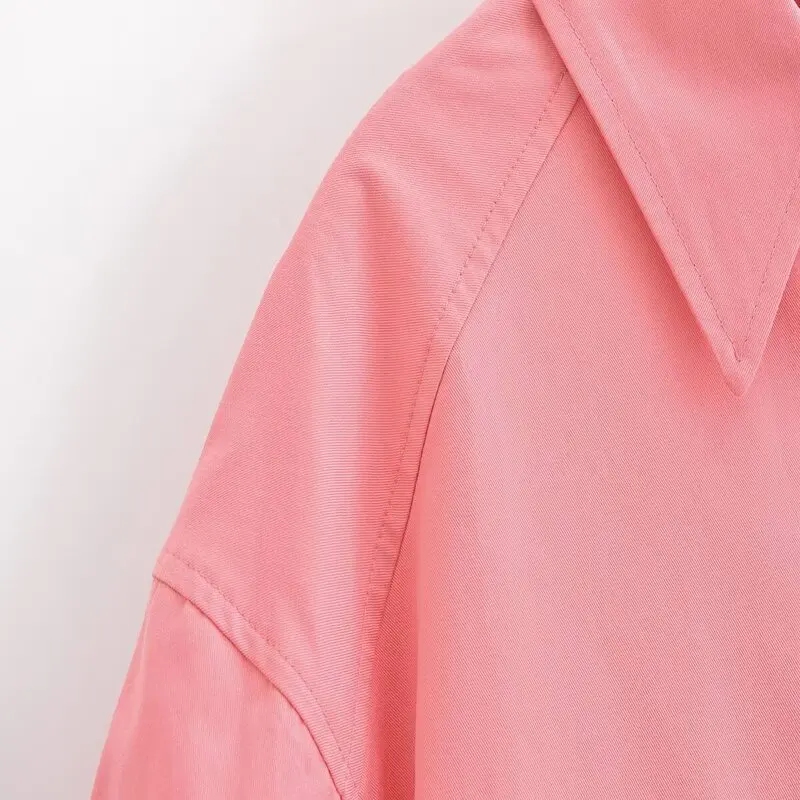 Primavera 2025 Donna Faion Commute Lungo Sve Cotone Ricamato Loose Fit irt Versatile Sle Casual Busin Office