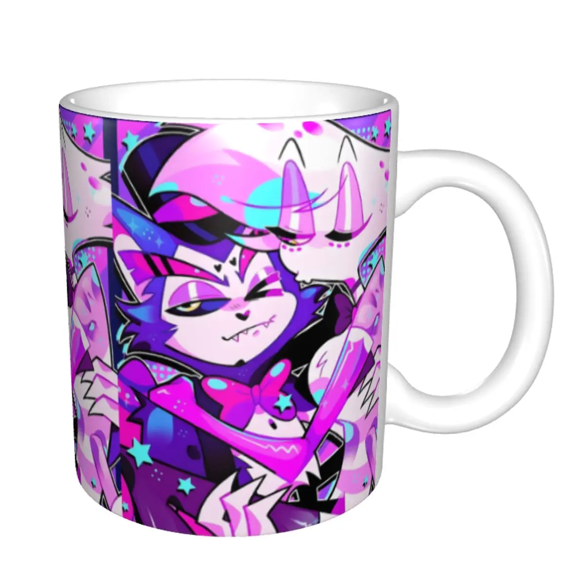 تخصيص Hazbins أنيمي الفنادق أكواب القهوة السيراميك القدح هدية الإبداعية