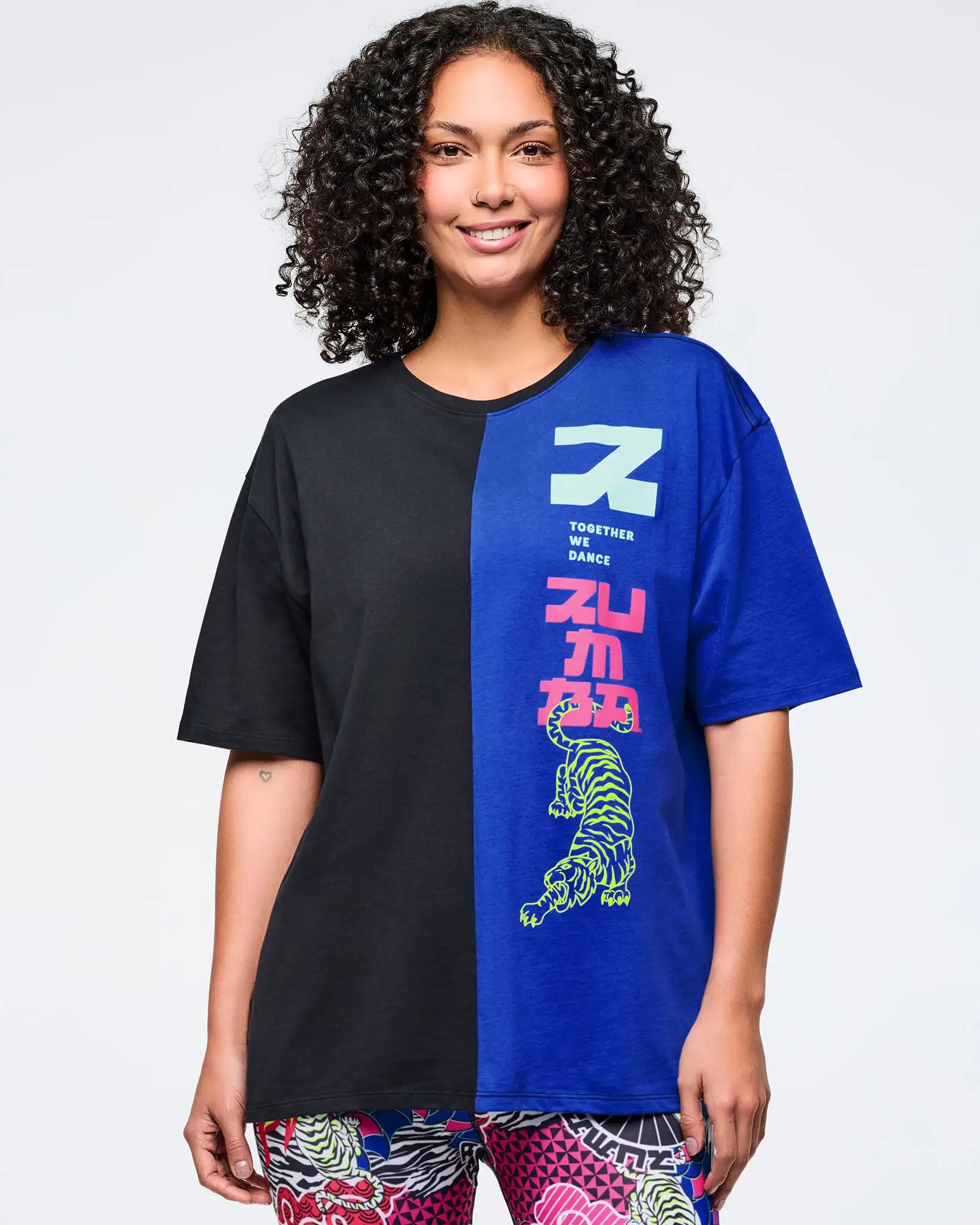 2026 Summer Fashion Zumba Two-Tone Dance Trend Women Children Sports Fitness 3D T-shirt Casual Sportswear Unisex Style Casual