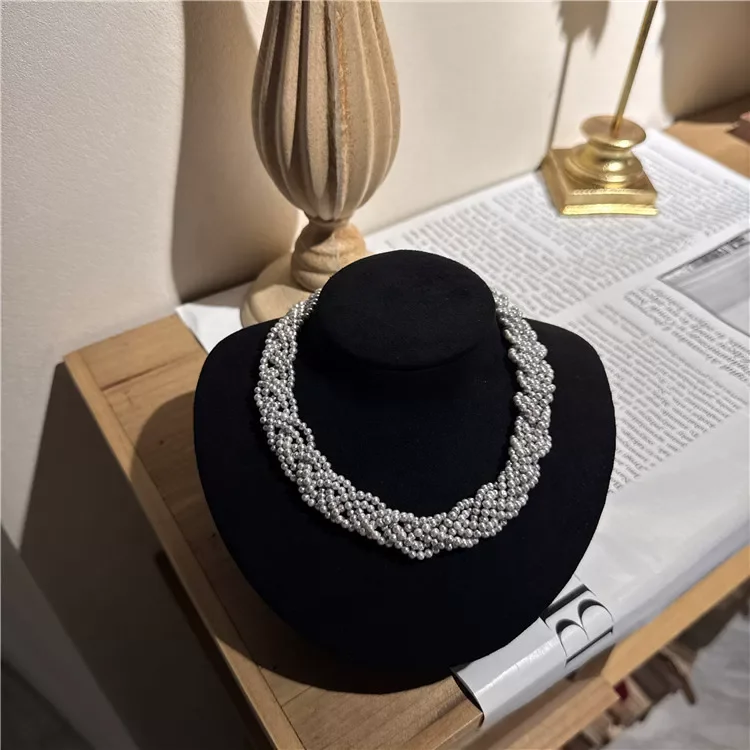 

Natural Gray Freshwater Pearl Multi-layer Twists Necklace