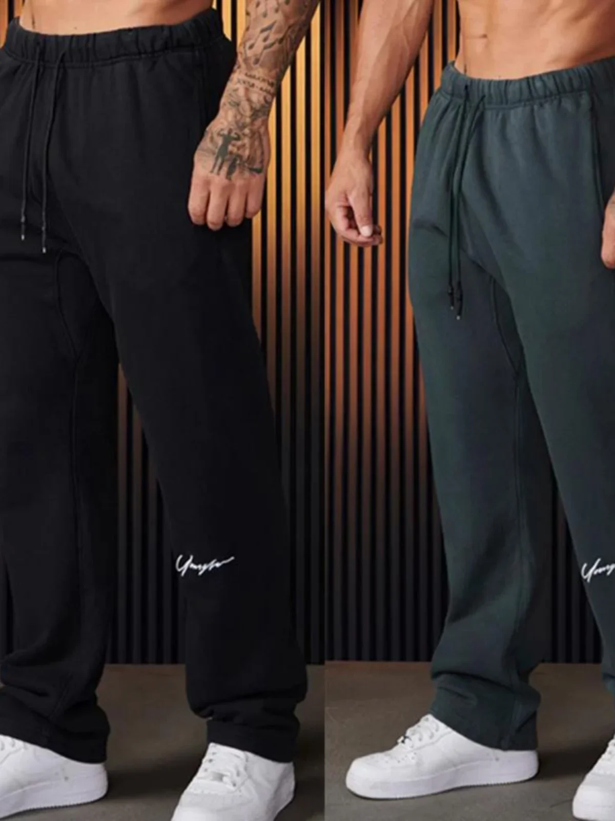 

Men's sweatpants American style sports casual straight trousers gym running training trousers