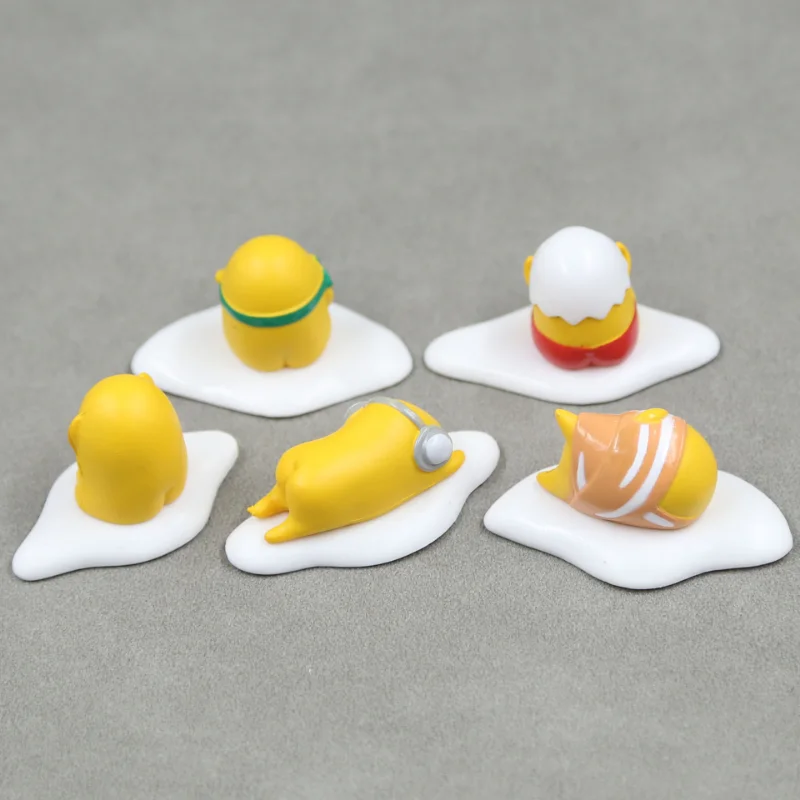 Anime Characters Gudetamas Yolk King Lazy Eggs Gashapon Doll Model Toy Figures Desktop Decoration Ornaments Kids Gifts