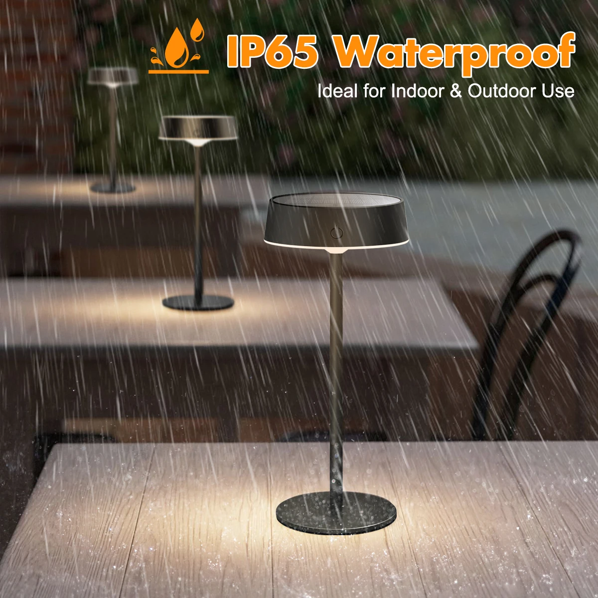 Solar Desk Lamp Waterproof IP65 Table Lights USB Charging Light Indoor Project Light White 3000k Lighting Outdoor Yard Garden
