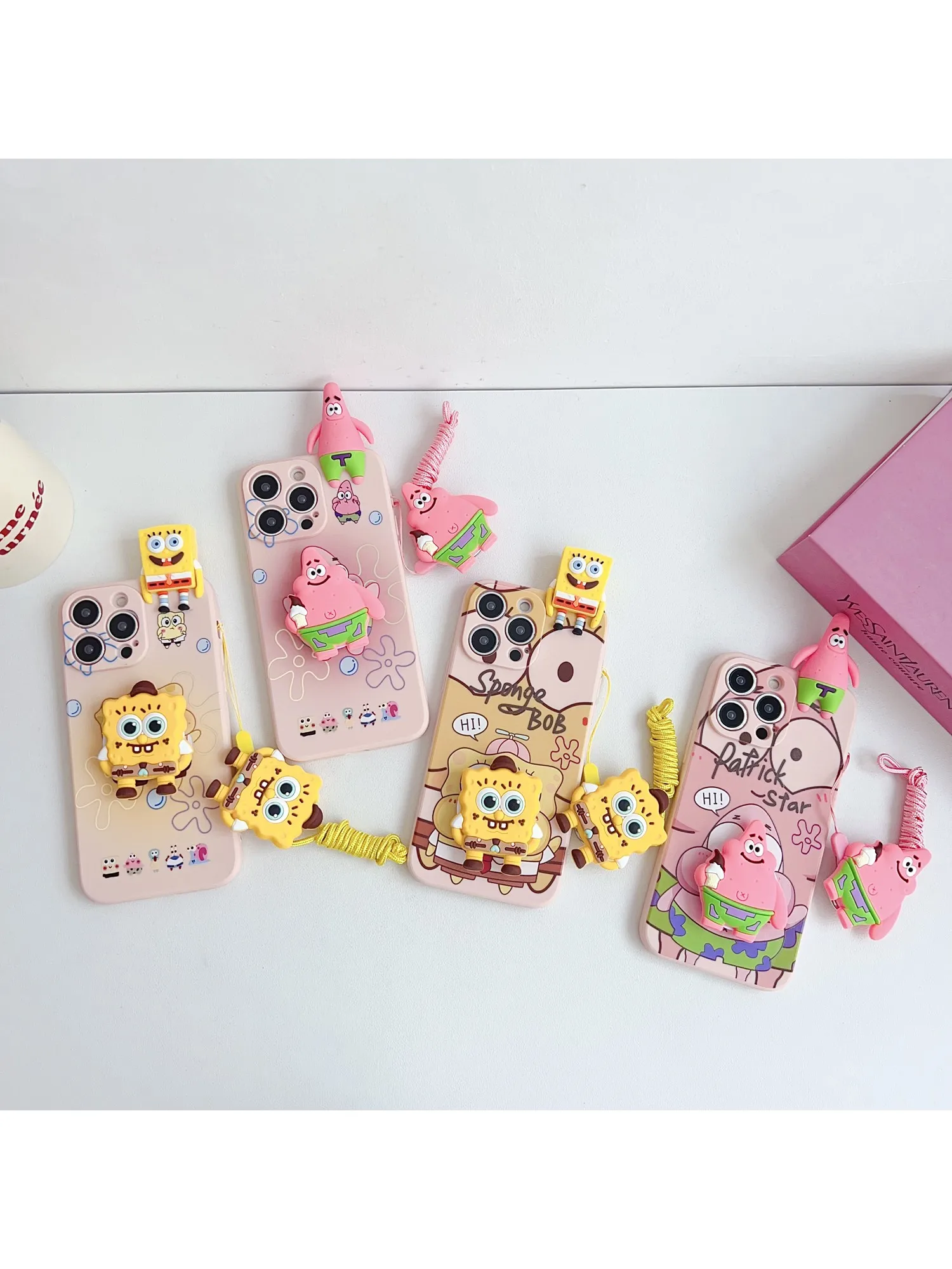 Für Xiaomi Redmi 10A 12 13 15 10C 12C 13C 14C A5 15C 17C Note 11 12 13 14 15 17 S Pro Kawaii 3D Figuren-Hülle mit Halter und Seil