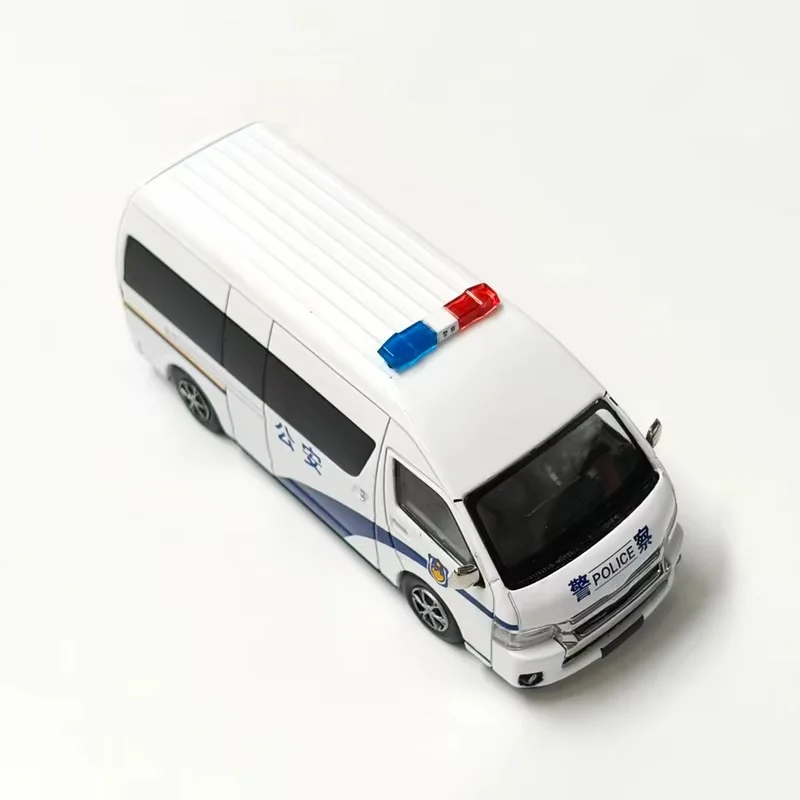 Nouveau en Stock Masdi 1:64 Toyota Hiace H200 véhicule d'urgence de Police Mpv Allloy modèle de voiture Miniature moulé sous pression Toyota jouets personnalisés