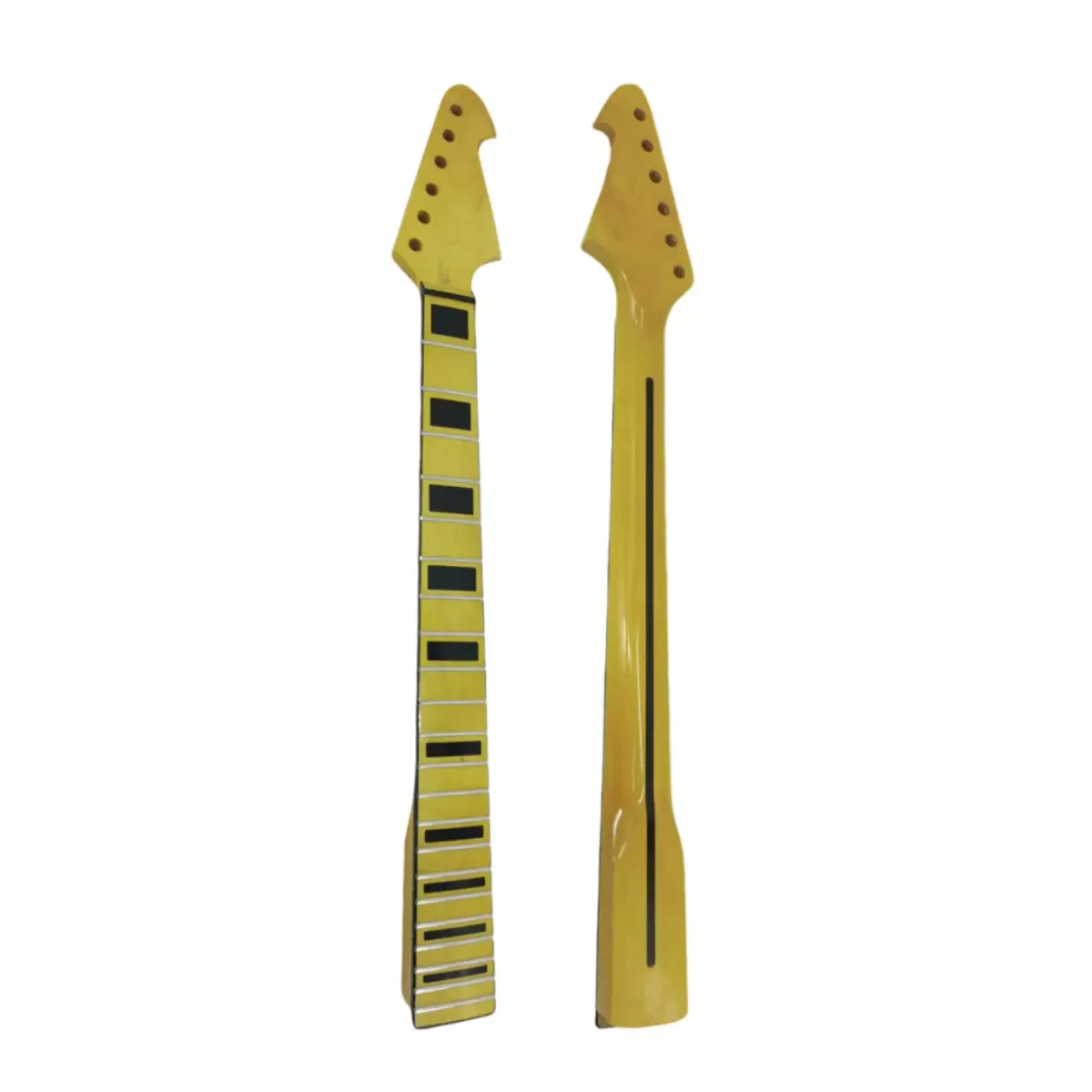 

S3 Guitar Neck 25.5inch 22 Fret Yellow Painting block Inlay Canada Maple guitar Part