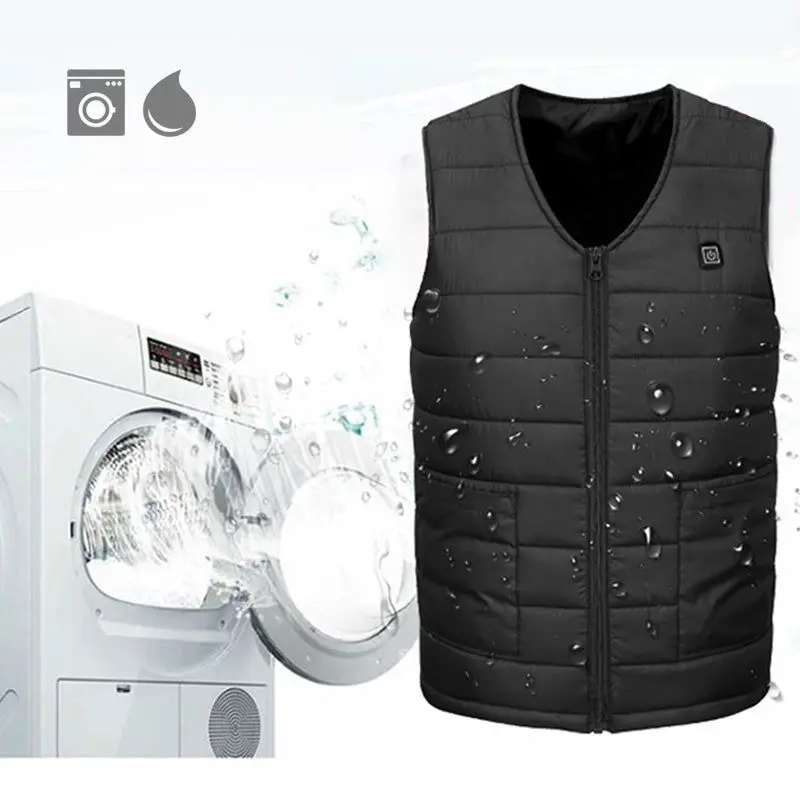 Unisex Electric Heating Insulated Vest 10 Areas Heated Jacket Men Women Heated Bodywarmer Usb Inner Heat Vest Veste Chauffante