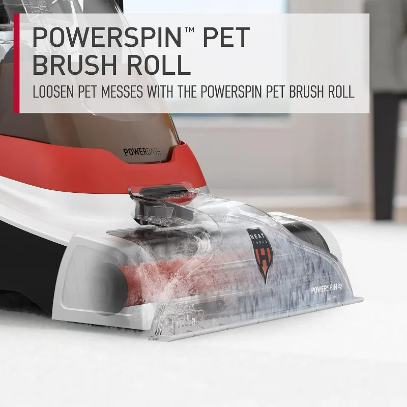 Hoover PowerDash Pet+ Compact Carpet Cleaner Machine, Lightweight Carpet Shampooer Machine, Includes Storage Mat,a Hoover Carpet