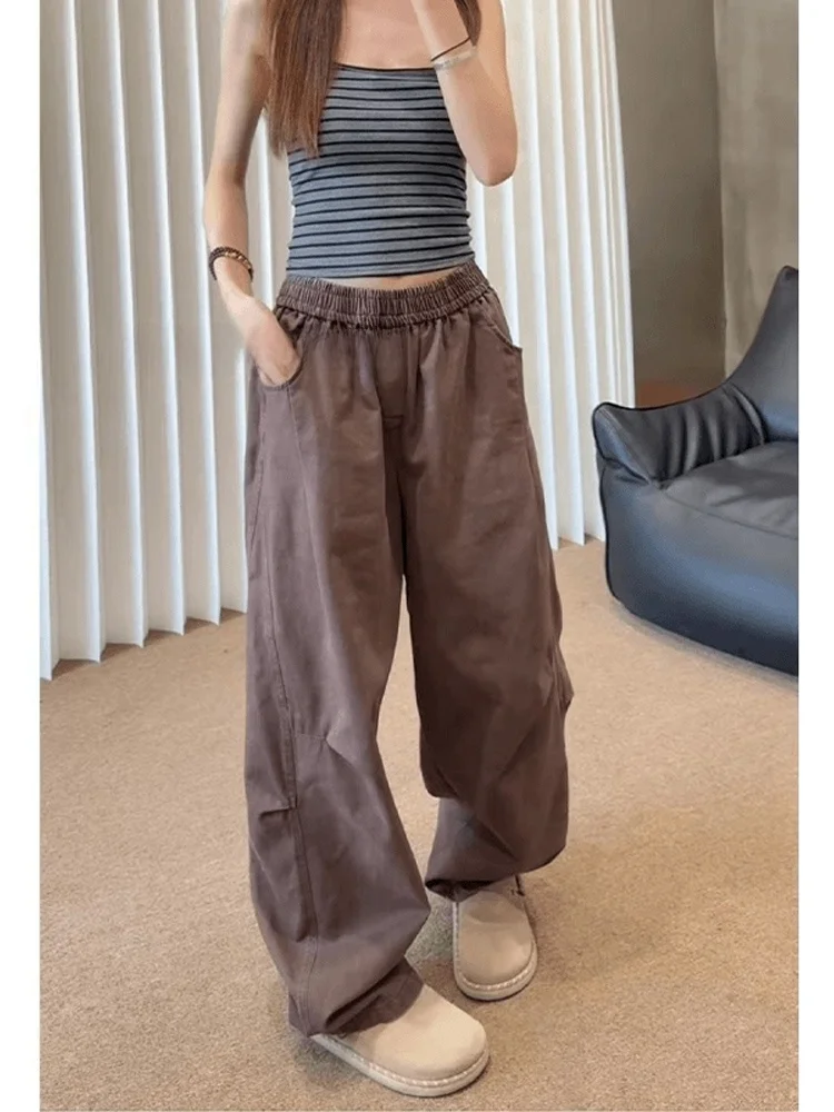 

Military een Men's Folded Work Pants American Retro Sle High Waist Wide Leg Pants Autumn Faion Trendy Brand Casual Trou...