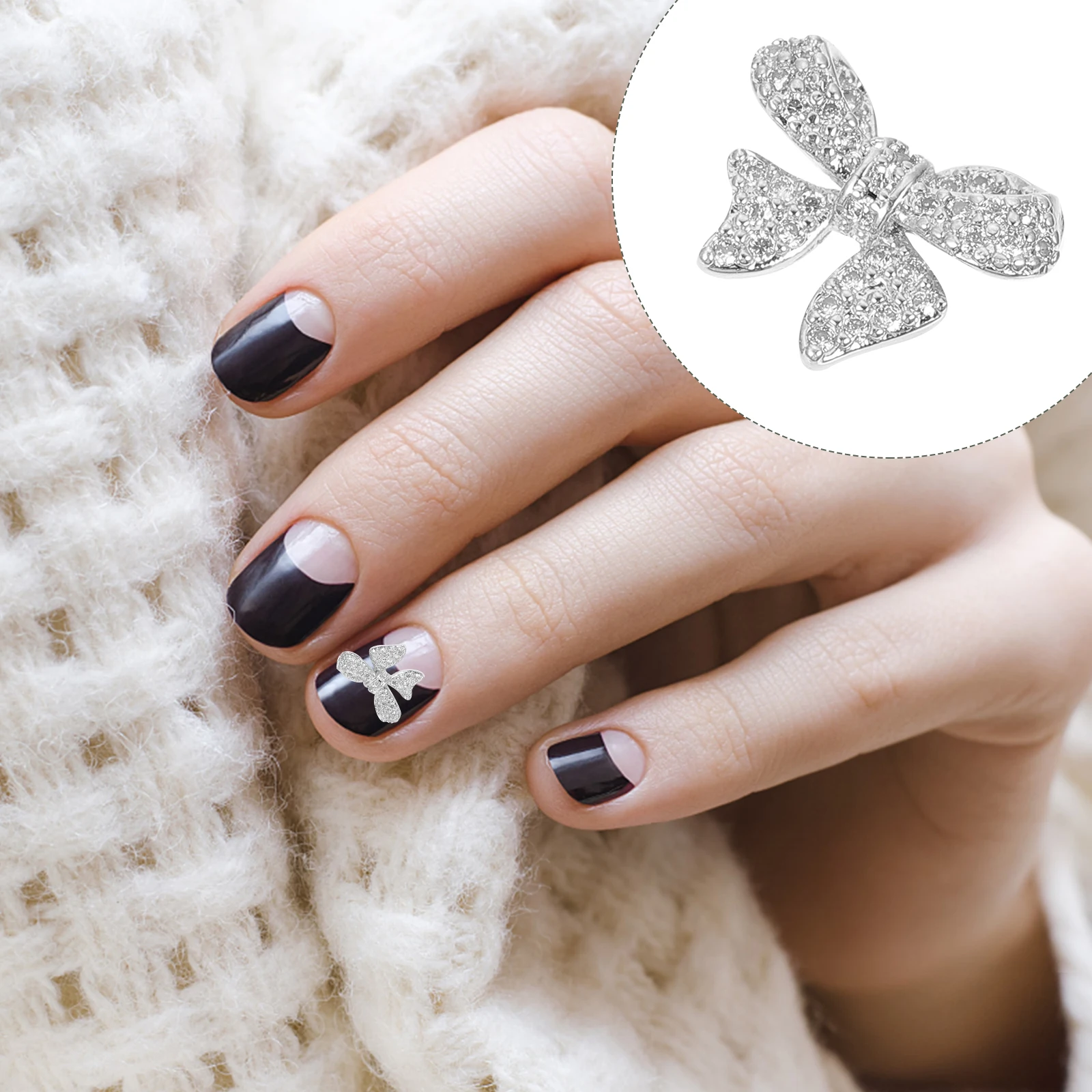 

5Pcs Nail Jewelry Diamond Bowknot Rhinestones Nail Studs DIY Manicure Decoration Nails Art Stickers Crystals Rhinestones