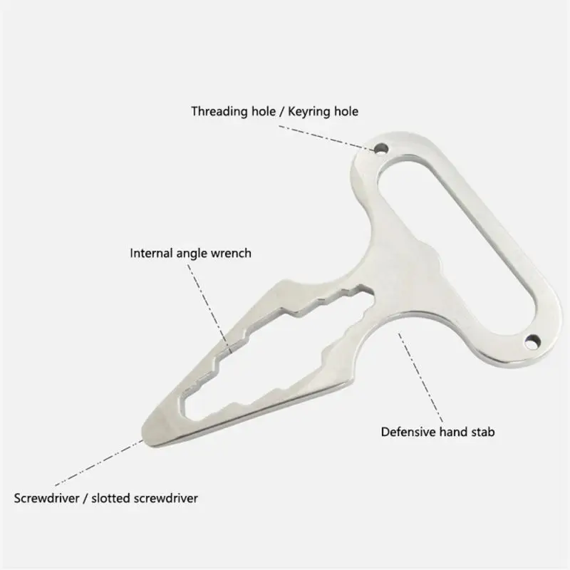 أسلحة الدفاع عن النفس في الهواء الطلق EDC أدوات إنقاذ الدفاع الشخصي المفاتيح ستينغر فتاحة الزجاجات مزيج وجع للرجال والنساء