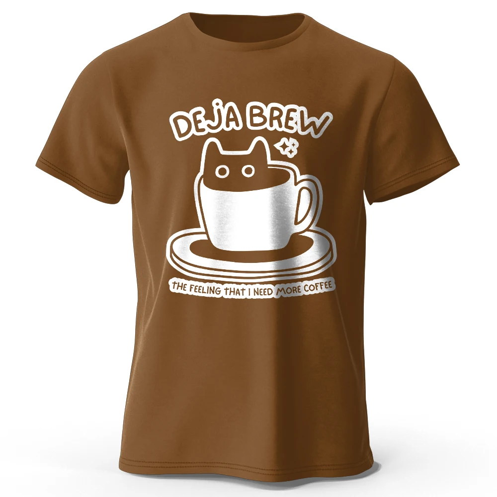 Herren Dé Pinter Brew bedrucktes T-Shirt, 100 % Baumwolle, übergroße Kaffee-Wortspiel-Grafik-T-Shirts für Damen, Sommer-Tops, Barista-Streetwear