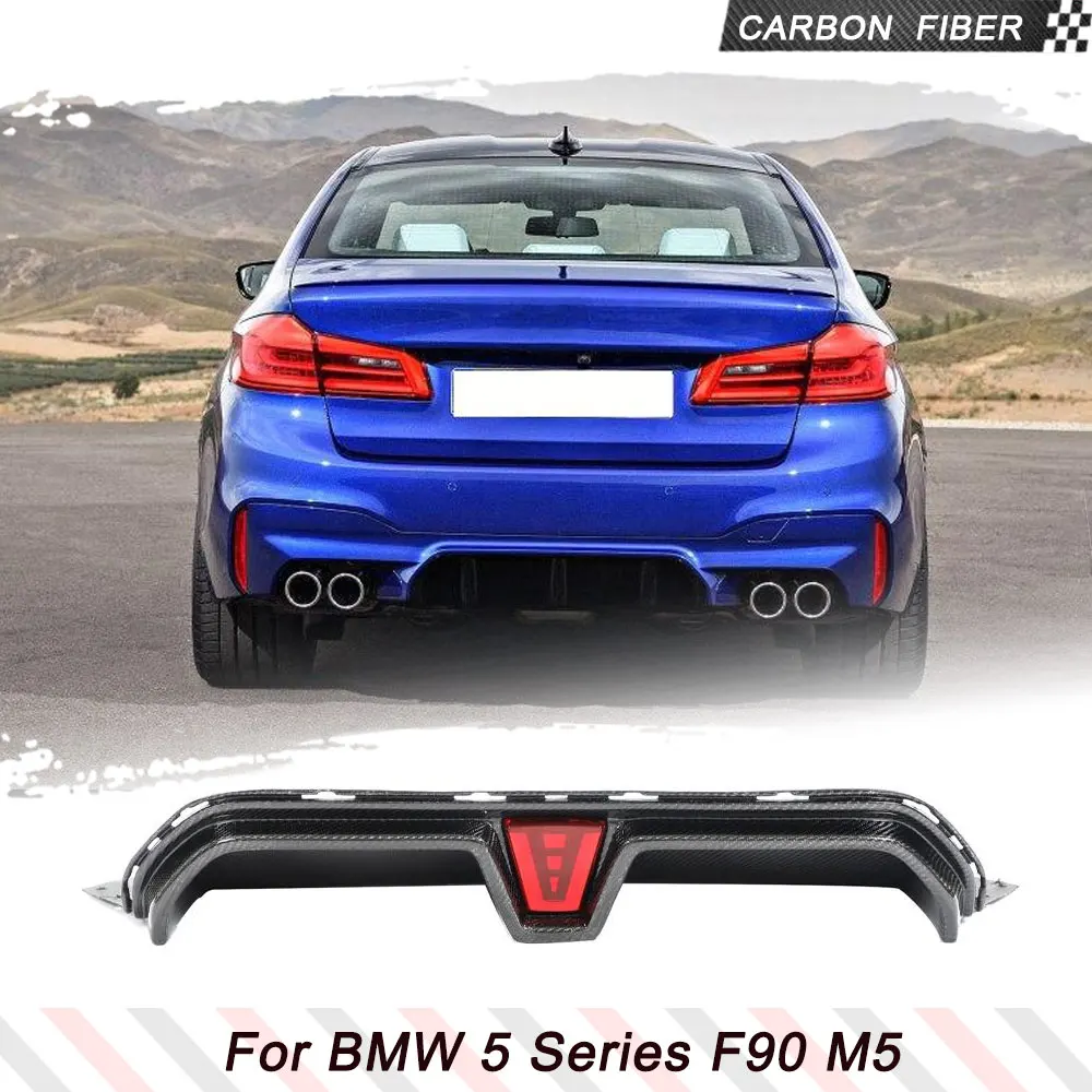 

Car Rear Bumper Diffuser Lip Spoiler for BMW 5 Series F90 M5 2018-2020 Real Carbon Fiber Rear Bumper Diffuser Lip Spoiler Guard