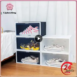 Transparent Shoes Box Plastic Sneaker Box Stackable Shoes Organizers Dustproof Shoe Cabinet ShoeCase Shoe Display Drawer Shoebox