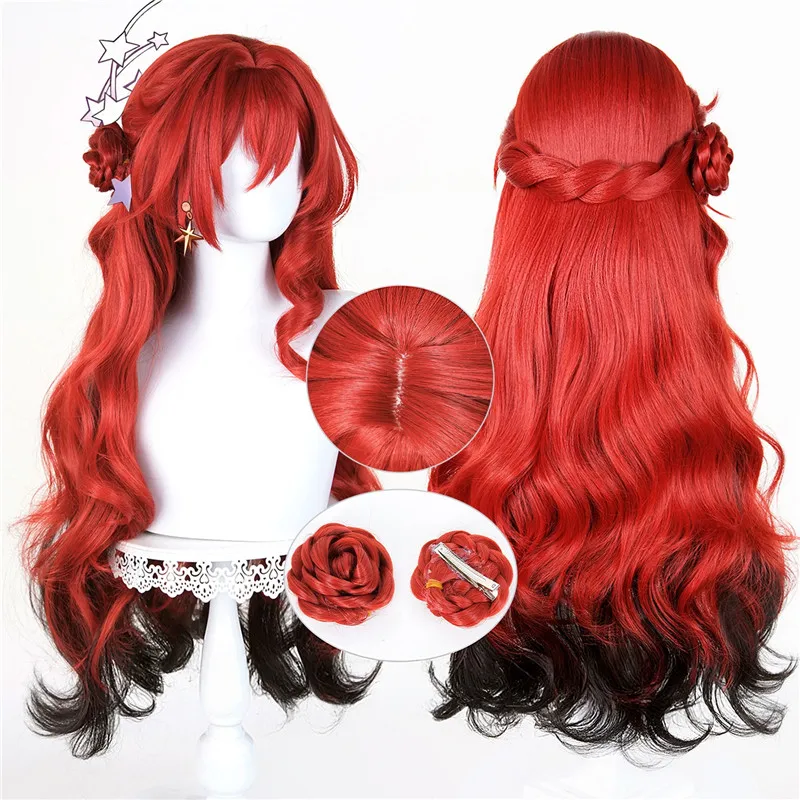 Already Styled Himeko·Nova Cosplay Wigs Anime Cos Wigs Heat Resistant Synthetic Hair Halloween Party Wigs