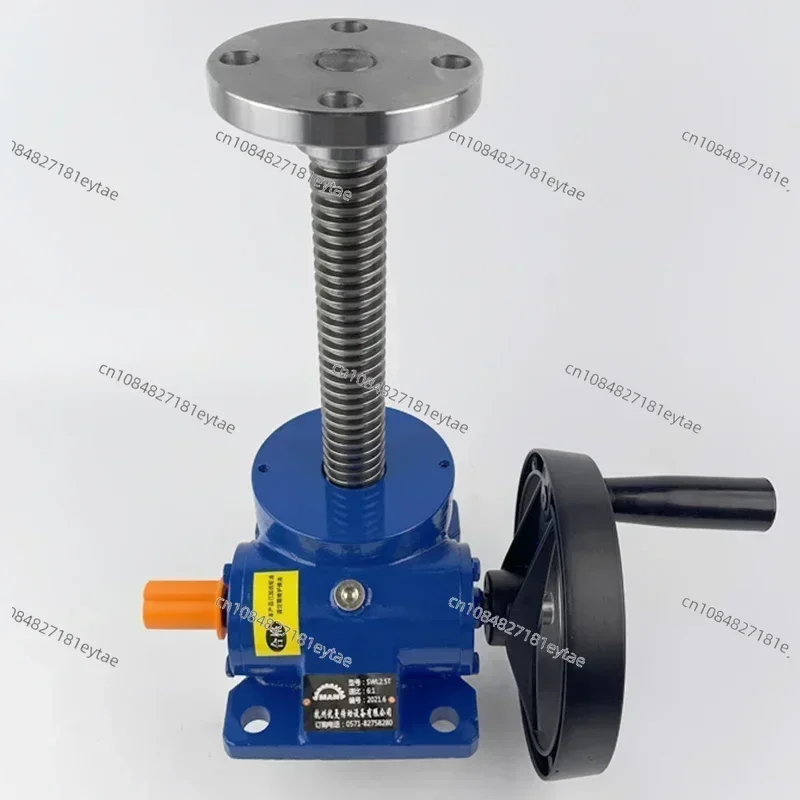 SWL1T/SWL2.5T Screw Rod Elevator Hand-Cranking Leading Worm Leading Screw Lift Manual Lifting Platform Handwheel Lifting Reducer