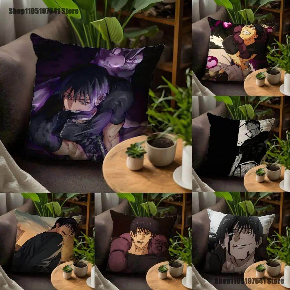 

T-Toji F-FushiguroES J-Jujutsu K-Kaisen Pillow Case For Sofa Decor Office Room Printing Cushion Cover Decorations and Protector