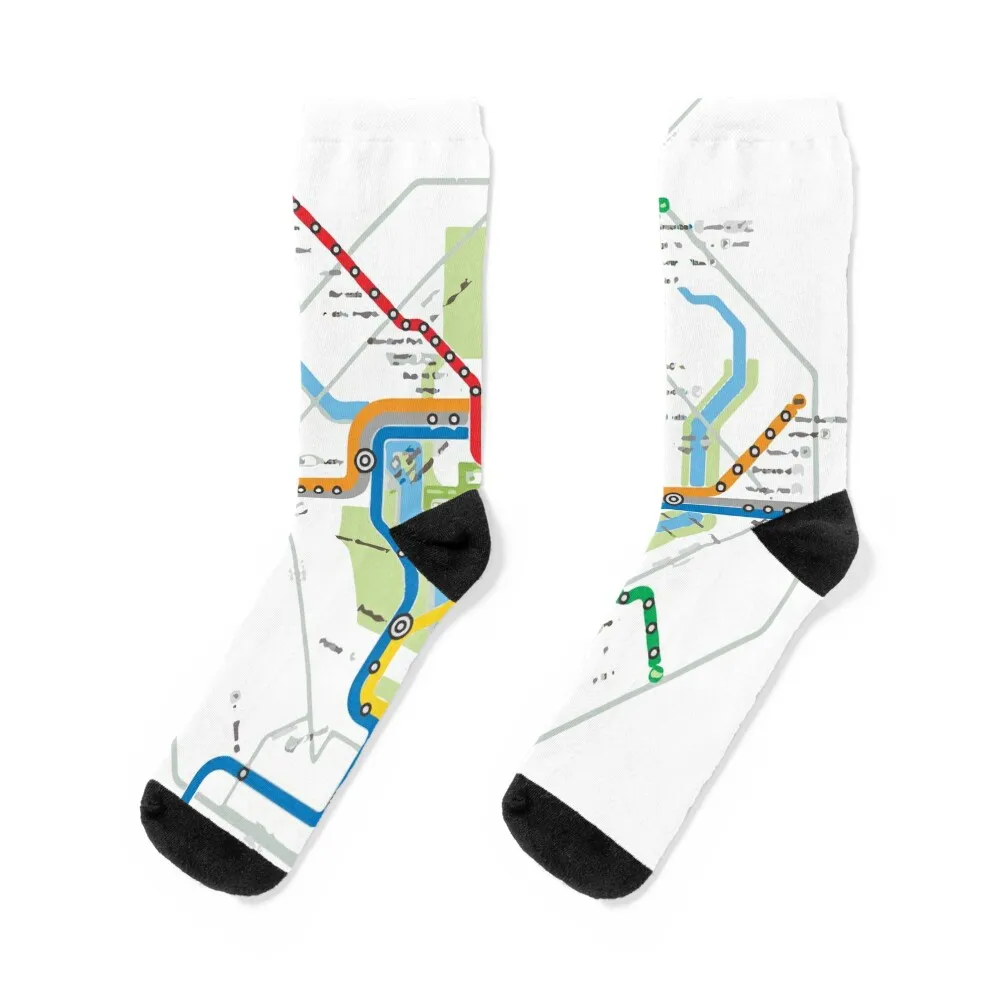 DC Transit Map Socks designer warm winter golf Socks For Men Women's