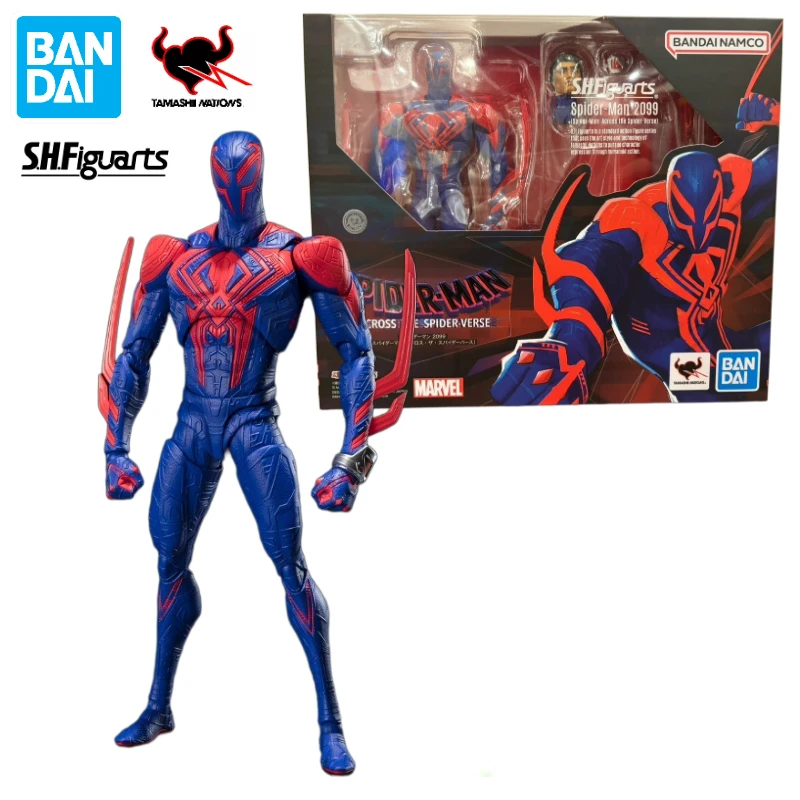 

In Stock Bandai S.H.Figuarts SHF Spider-Man Across The Spider-Verse Spider-Man 2099 Miquel Anime Action Figures Collector