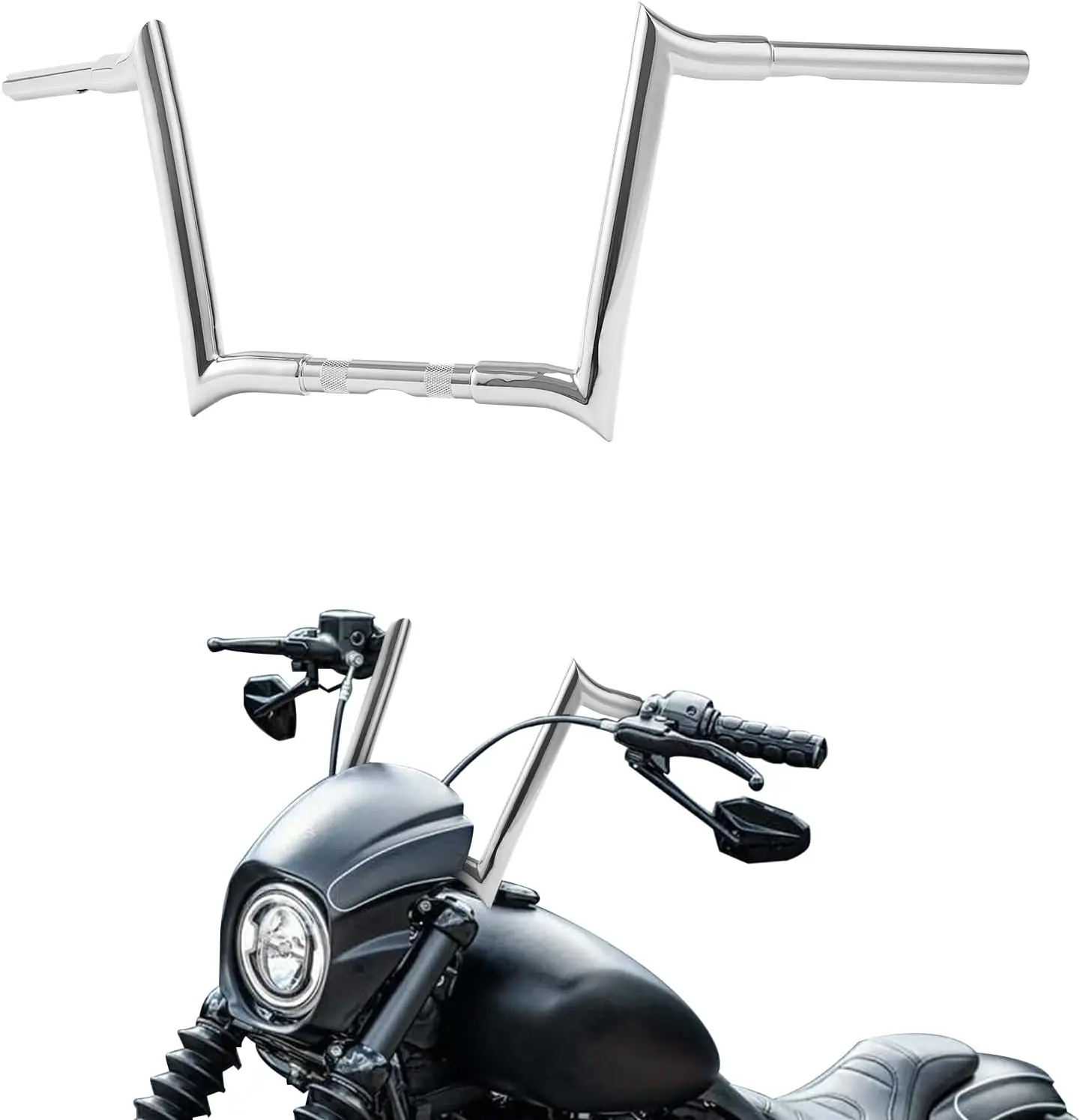 

12 "Rise 1-1/4" вешалка Fat Ape, подходит для Harley-Davidson Touring Road King Road Glide Softail Sportster XL